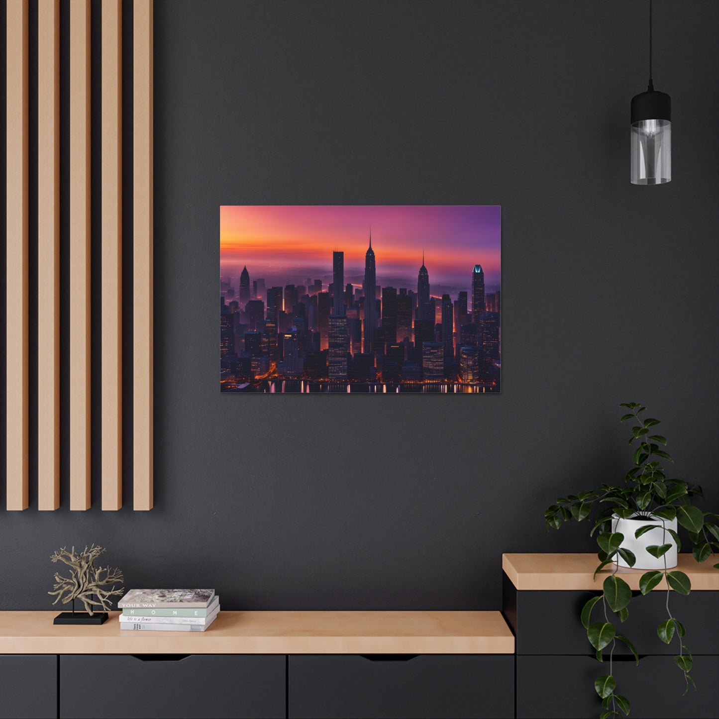 Urban Glow: Cityscape Wall Décor