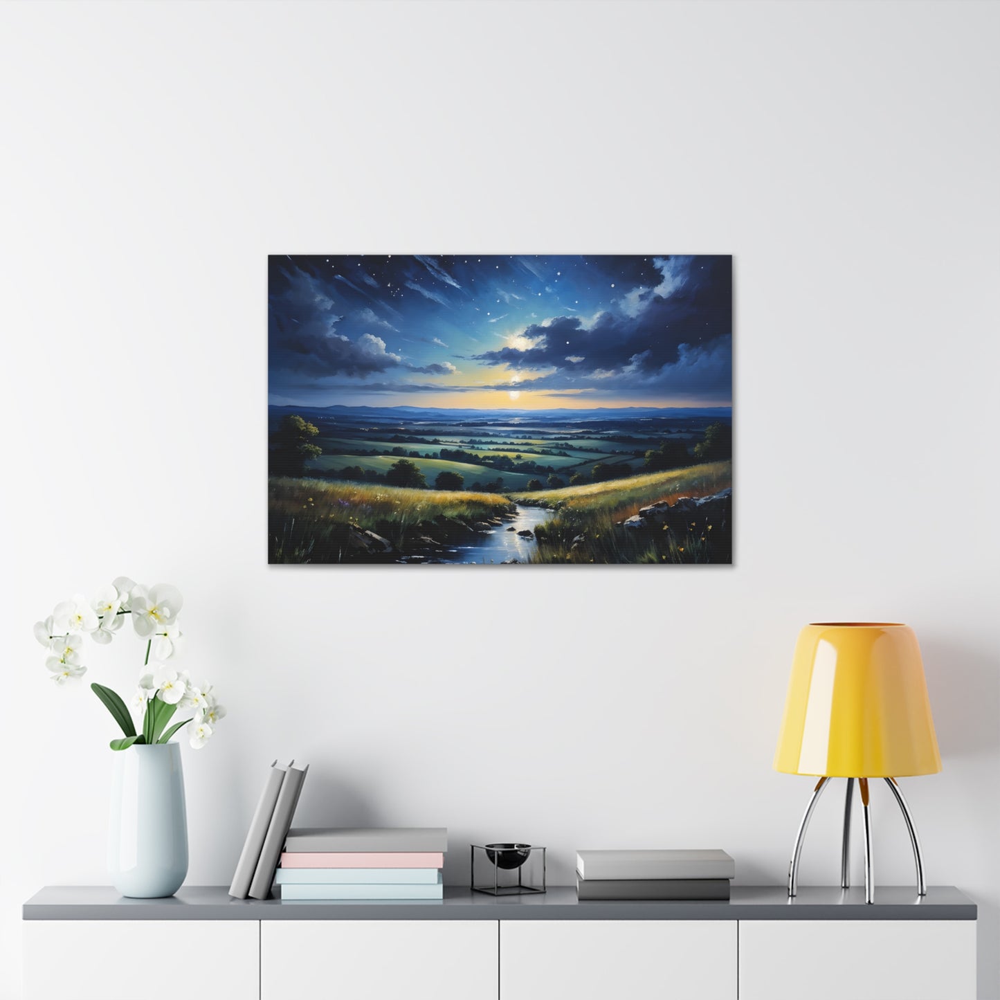 Twilight Meadows: Classic Oil Painting Wall Décor