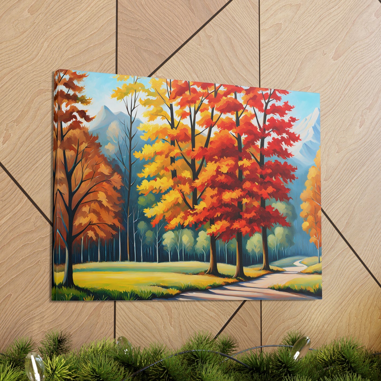 Whispering Pines: Classic Oil Painting Wall Décor