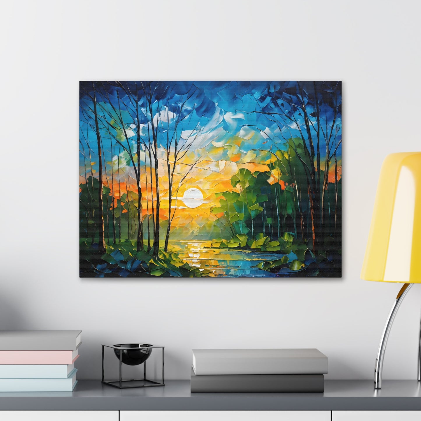 Cascade of Colors: Classic Oil Painting Wall Décor