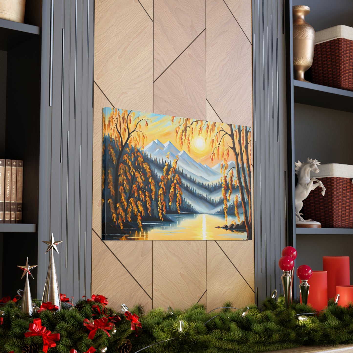 Valley Glow: Classic Oil Painting Wall Décor