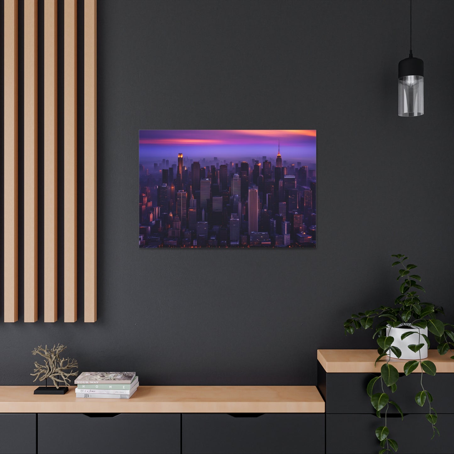 Metropolis Twilight: Cityscape Wall Décor