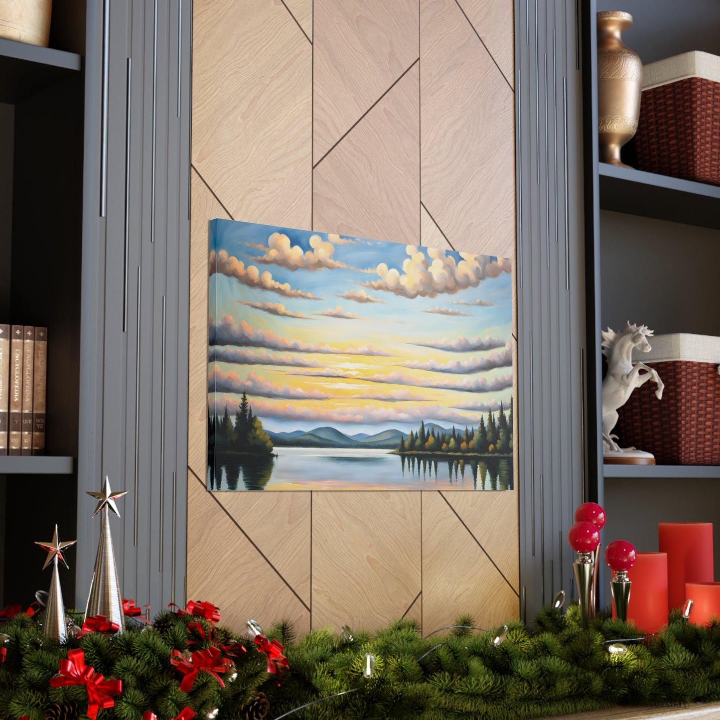 Sunset Ridge: Classic Oil Painting Wall Décor