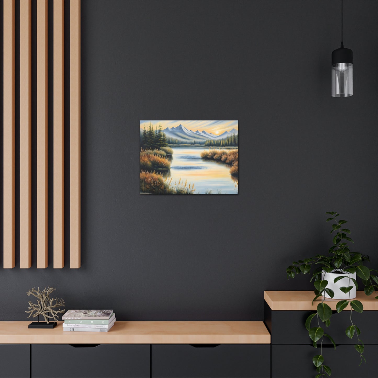 Mountain Refuge: Classic Oil Painting Wall Décor