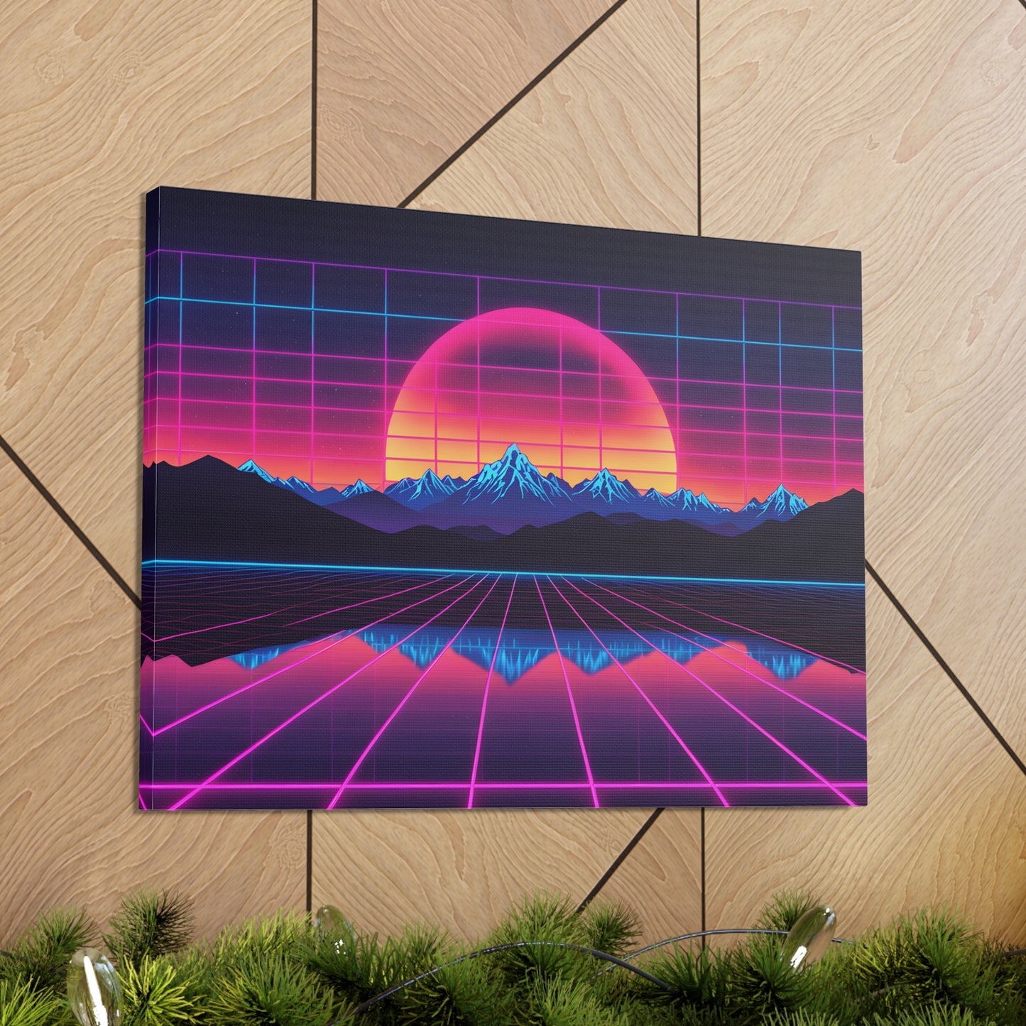 Nostalgic Radiance: Outrun Wall Décor