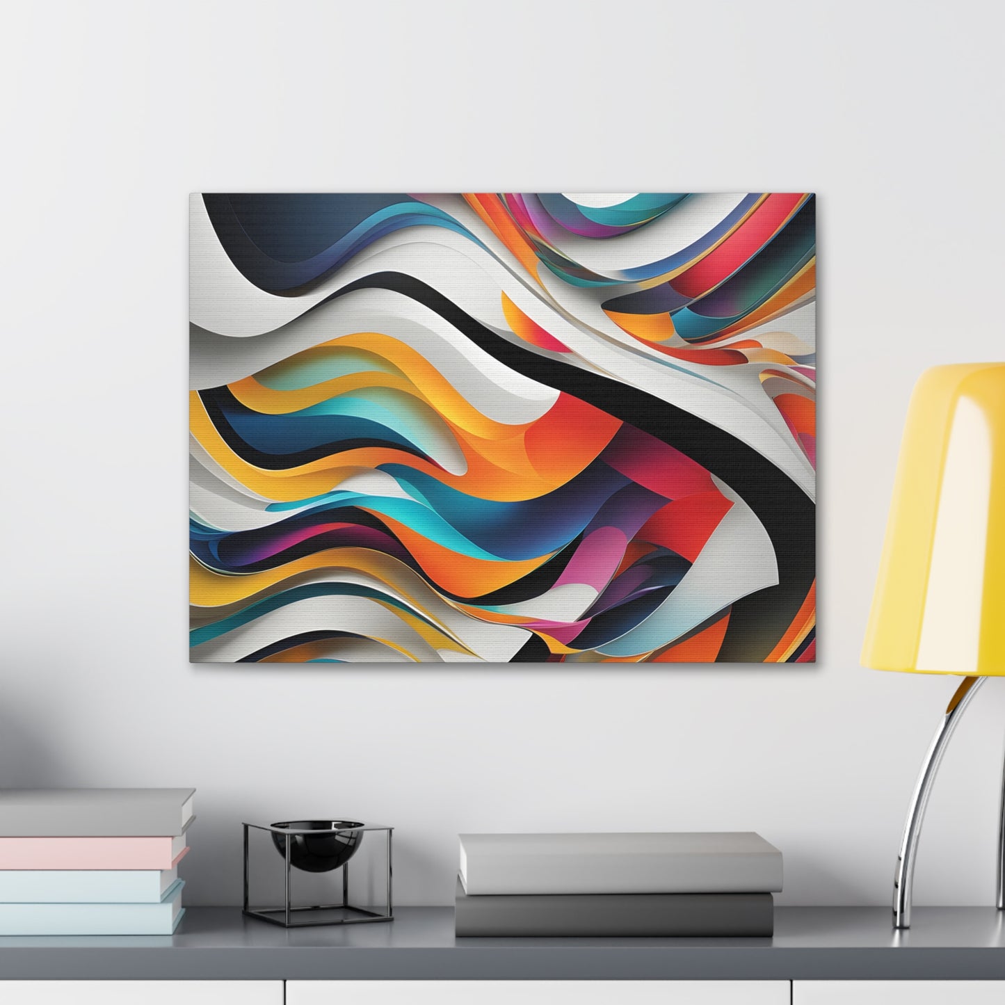 Serene Waves: Abstract Wall Décor