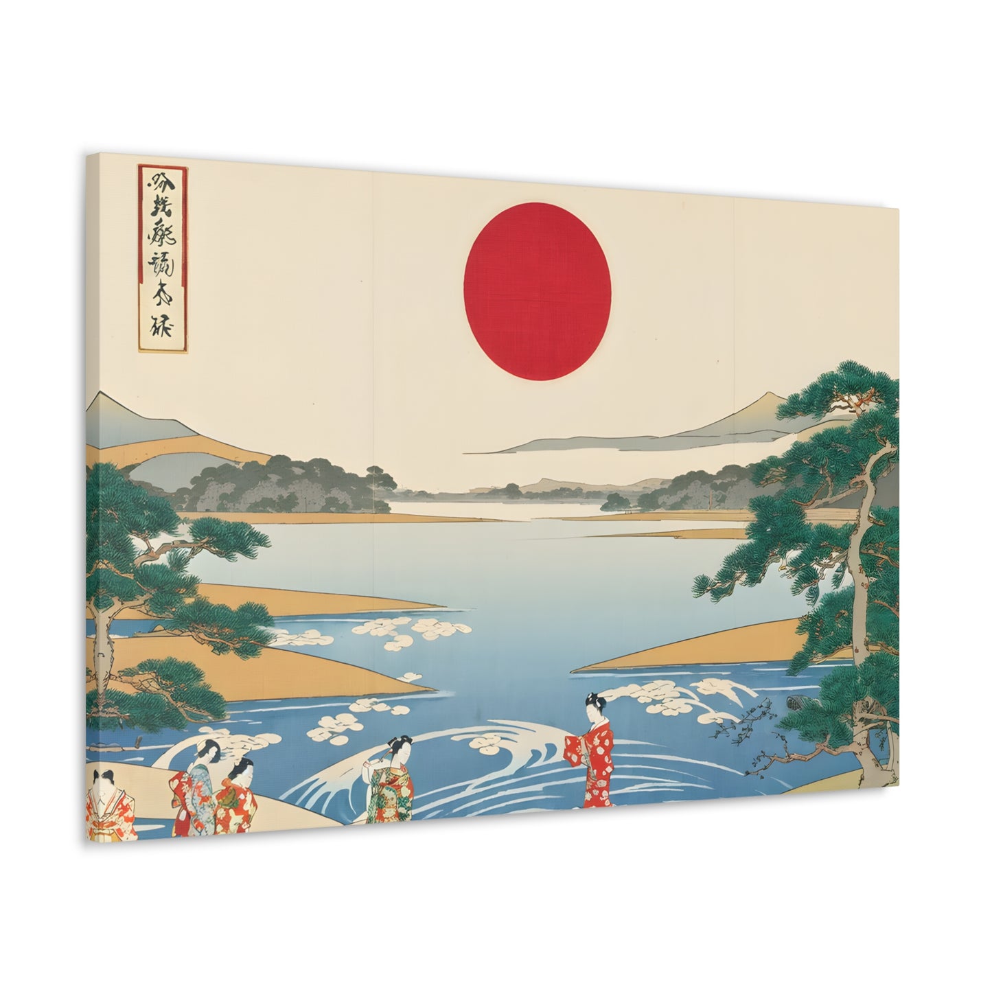 Geisha's Pond: Ukiyo-e Wall Décor