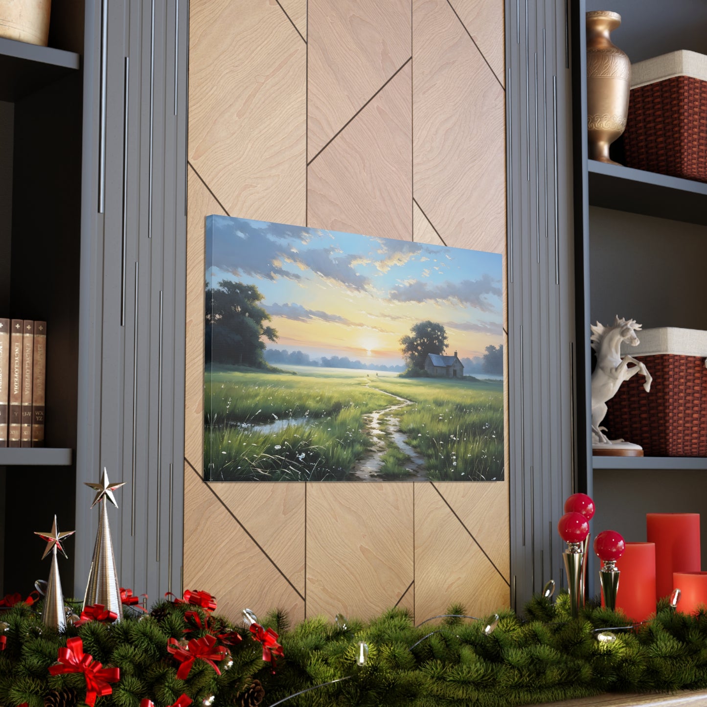 Windswept Plains: Classic Oil Painting Wall Décor