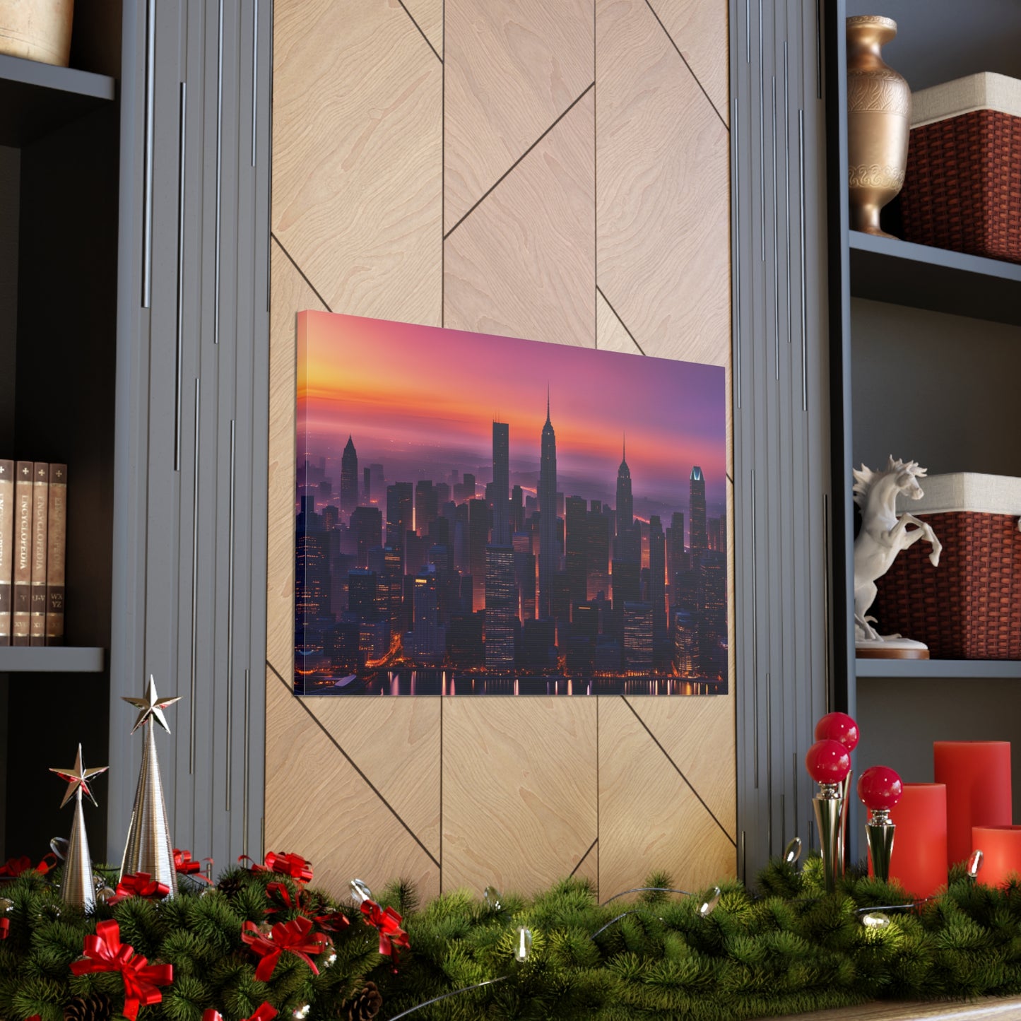 Urban Glow: Cityscape Wall Décor