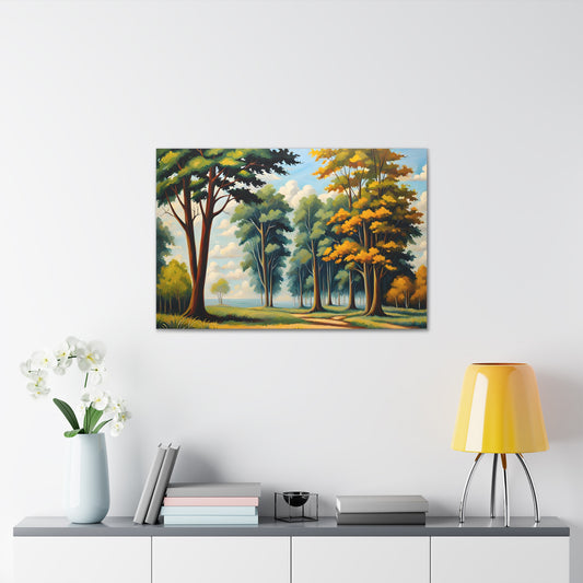 Peaceful Valley: Classic Oil Painting Wall Décor