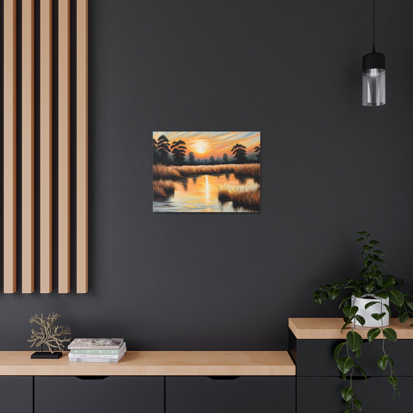 Sunlit Brook: Classic Oil Painting Wall Décor