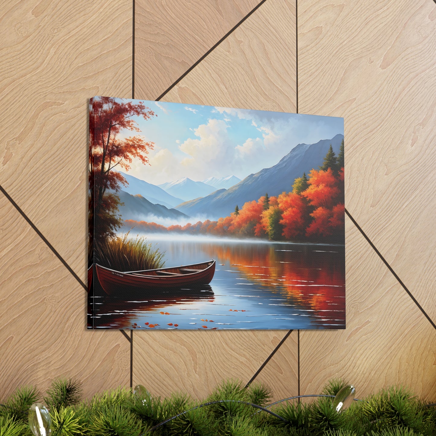 Harbor Reflections: Classic Oil Painting Wall Décor