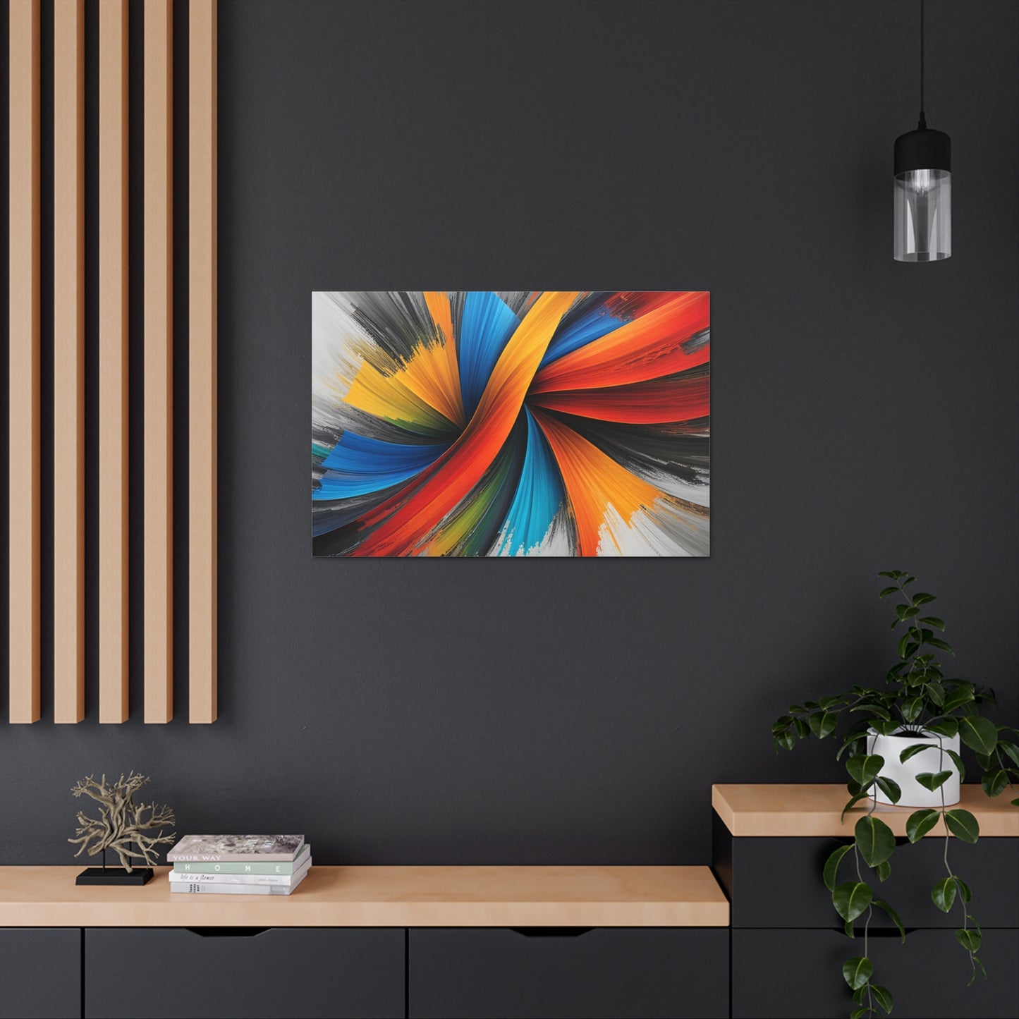 Twilight Whirl: Abstract Wall Décor