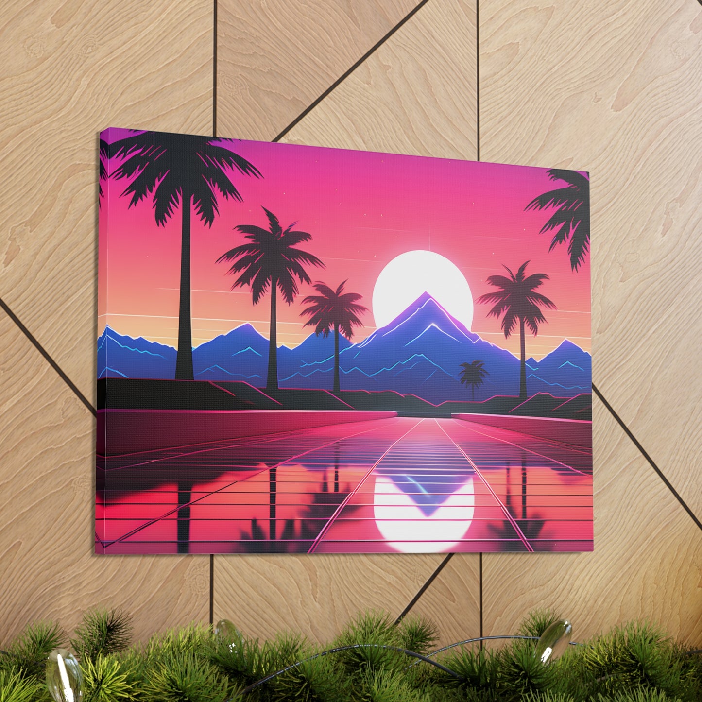 Palmwave: Outrun Wall Décor