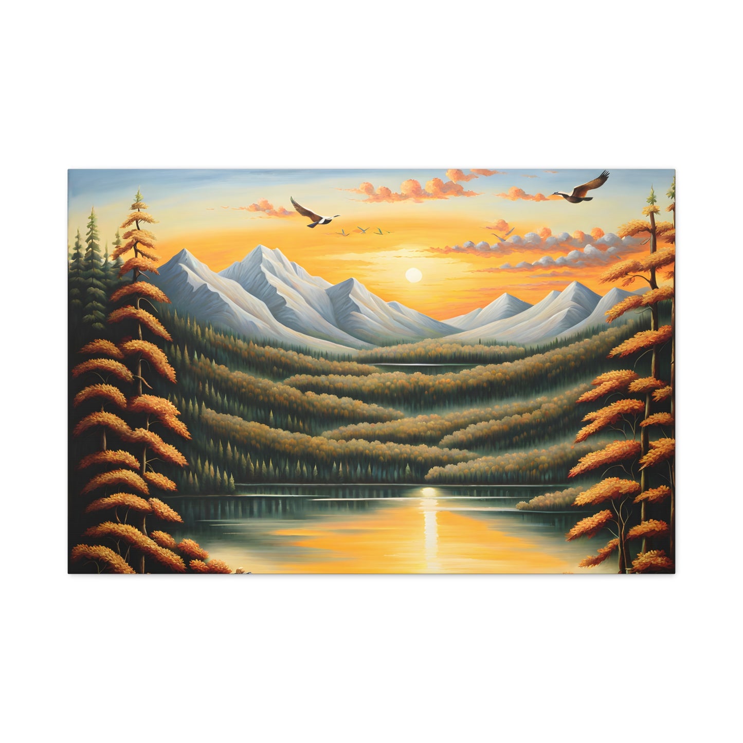 Sunburst Valley: Classic Oil Painting Wall Décor