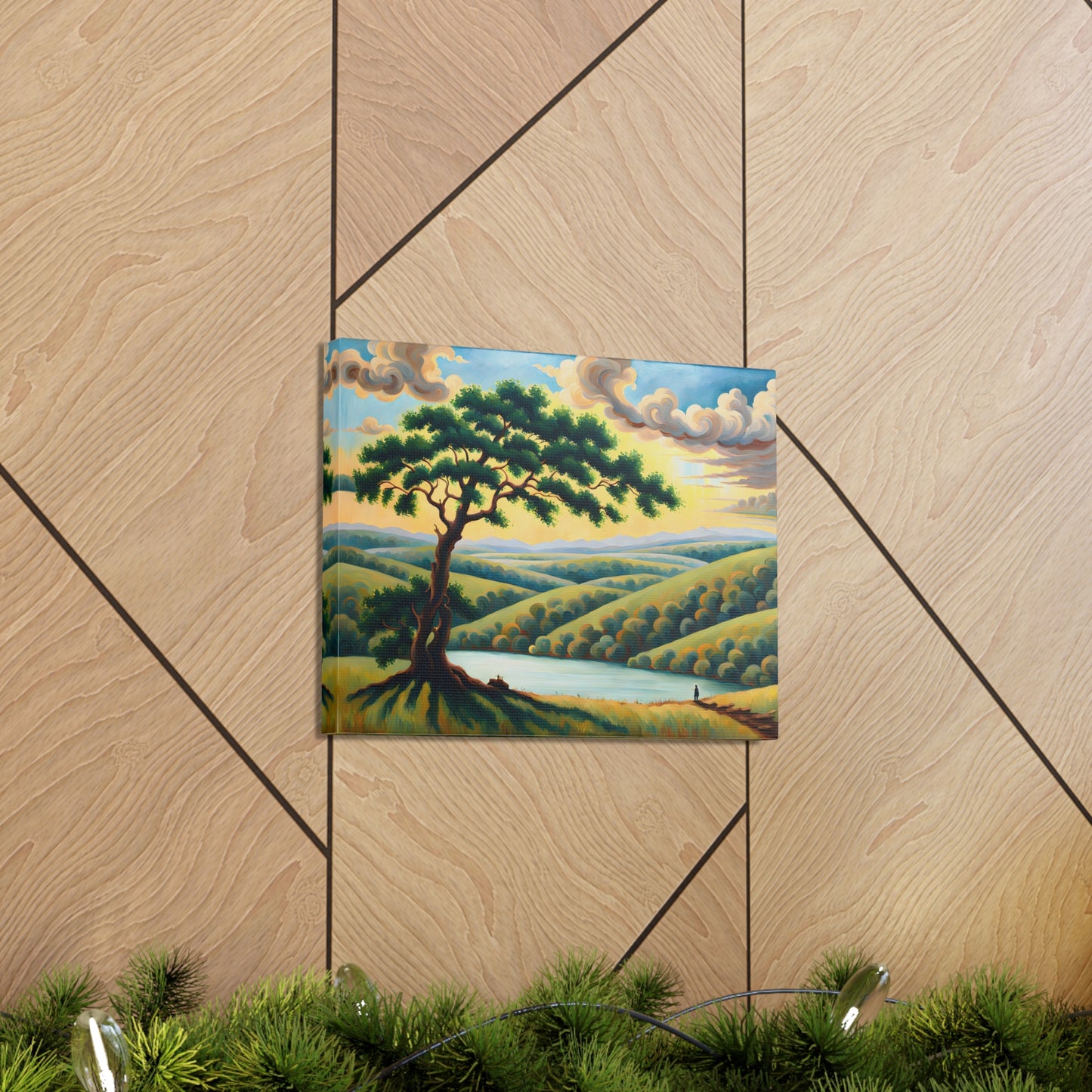 Pine Valley: Classic Oil Painting Wall Décor