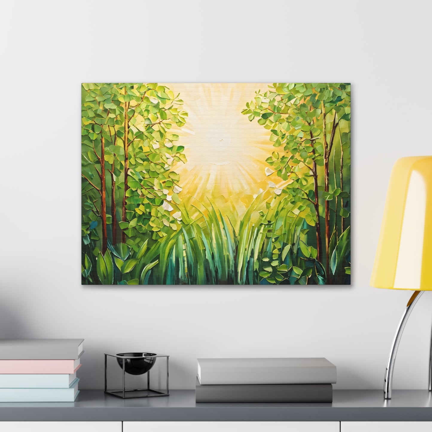 Radiant Forest: Classic Oil Painting Wall Décor