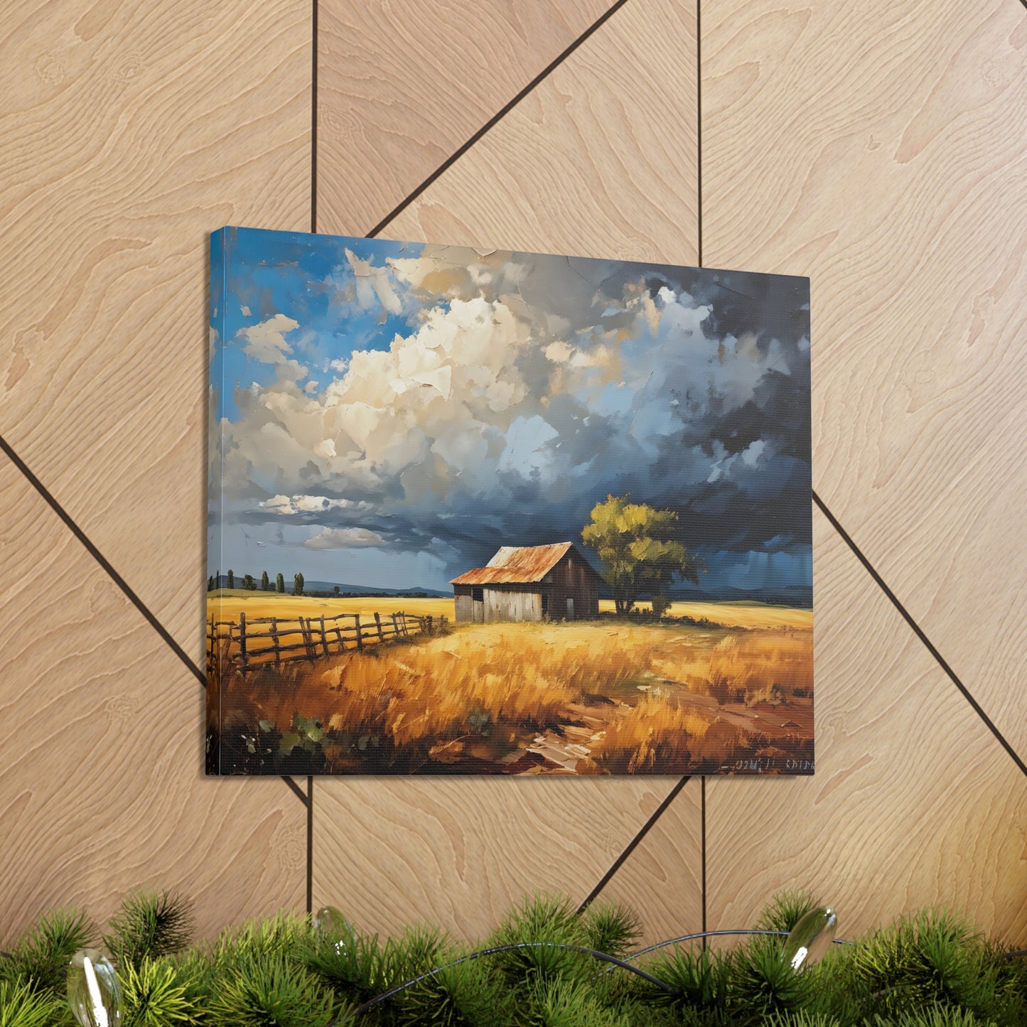 Peaceful Grove: Classic Oil Painting Wall Décor