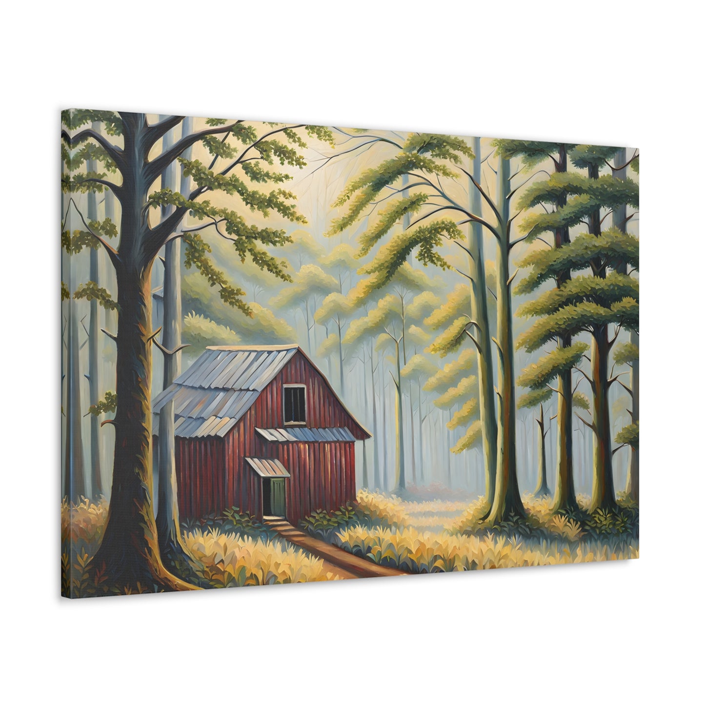 Woodland Refuge: Classic Oil Painting Wall Décor