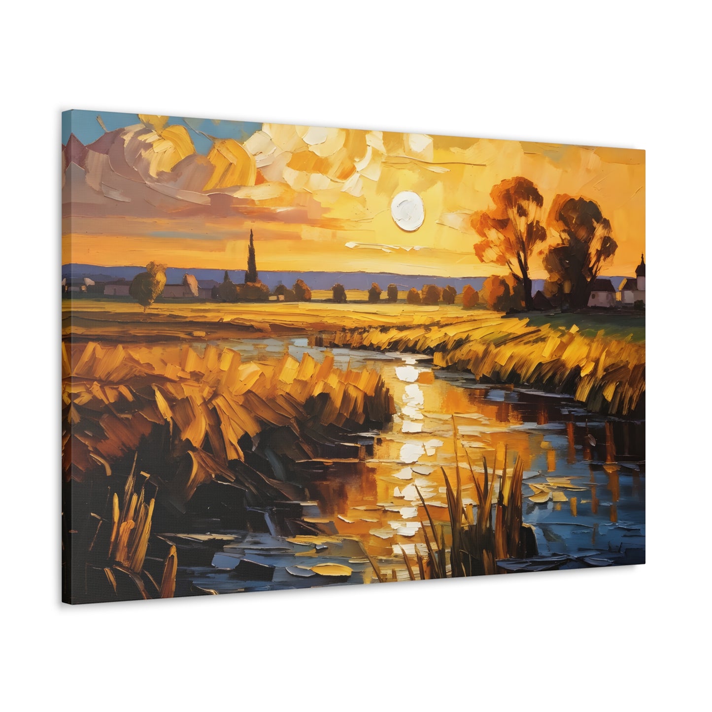 Golden Ridge: Classic Oil Painting Wall Décor