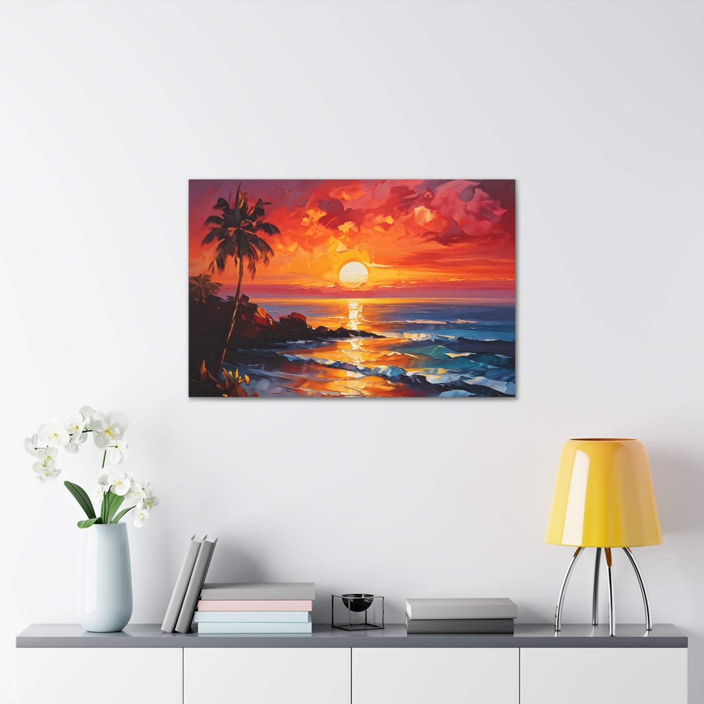 Coastal Vista: Classic Oil Painting Wall Décor