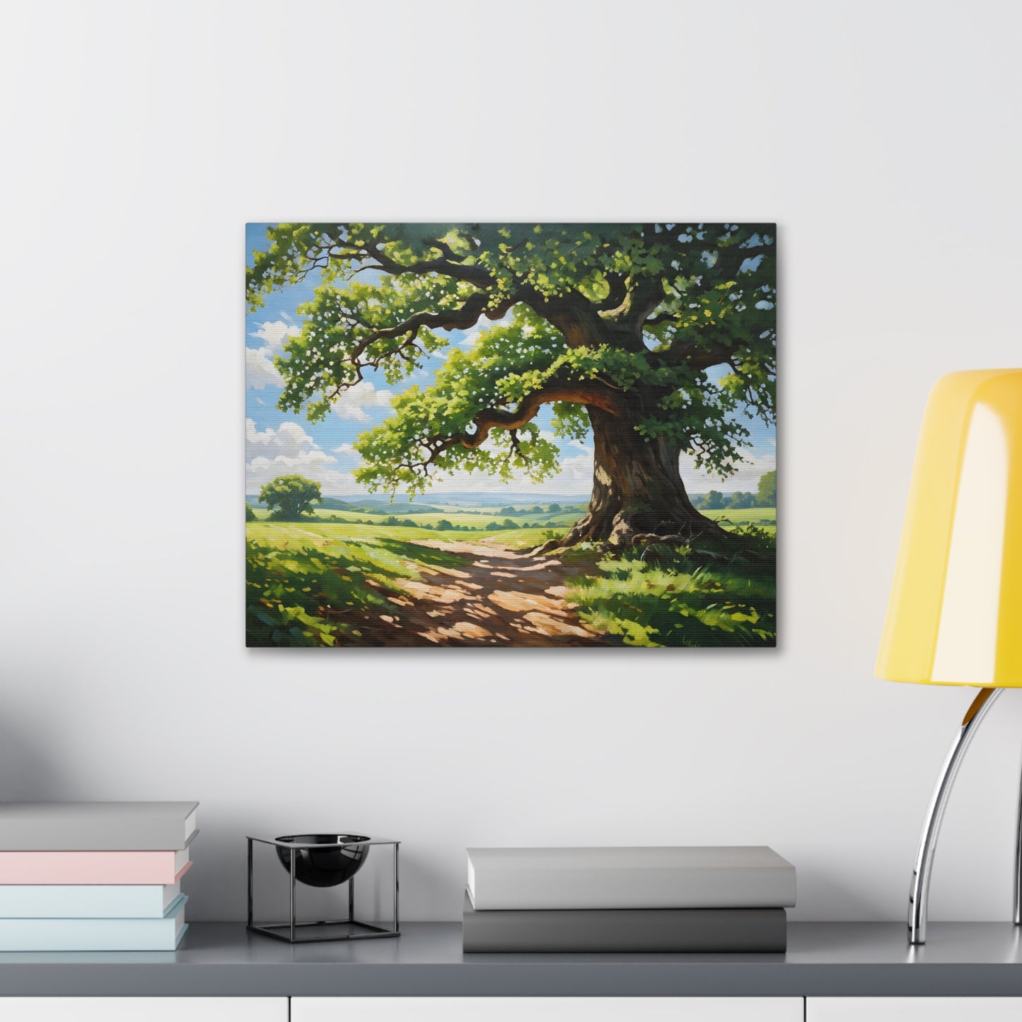 Serene Path: Classic Oil Painting Wall Décor