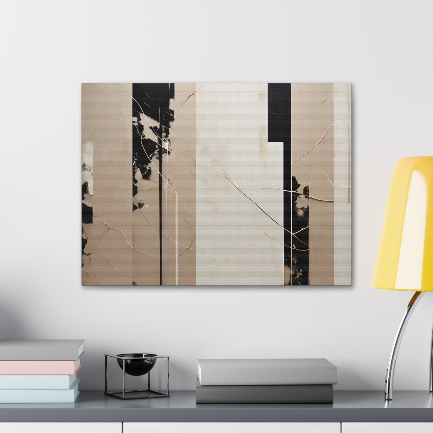 Minimalist Mirage: Abstract Beige Wall Décor