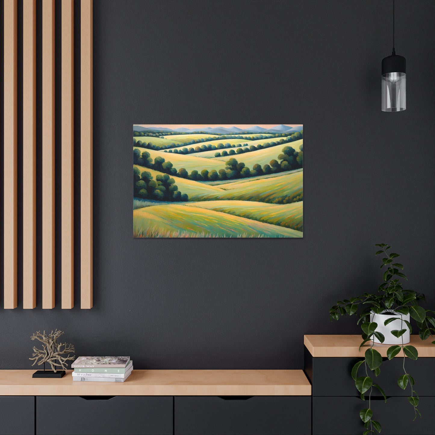 Rolling Hillside: Classic Oil Painting Wall Décor