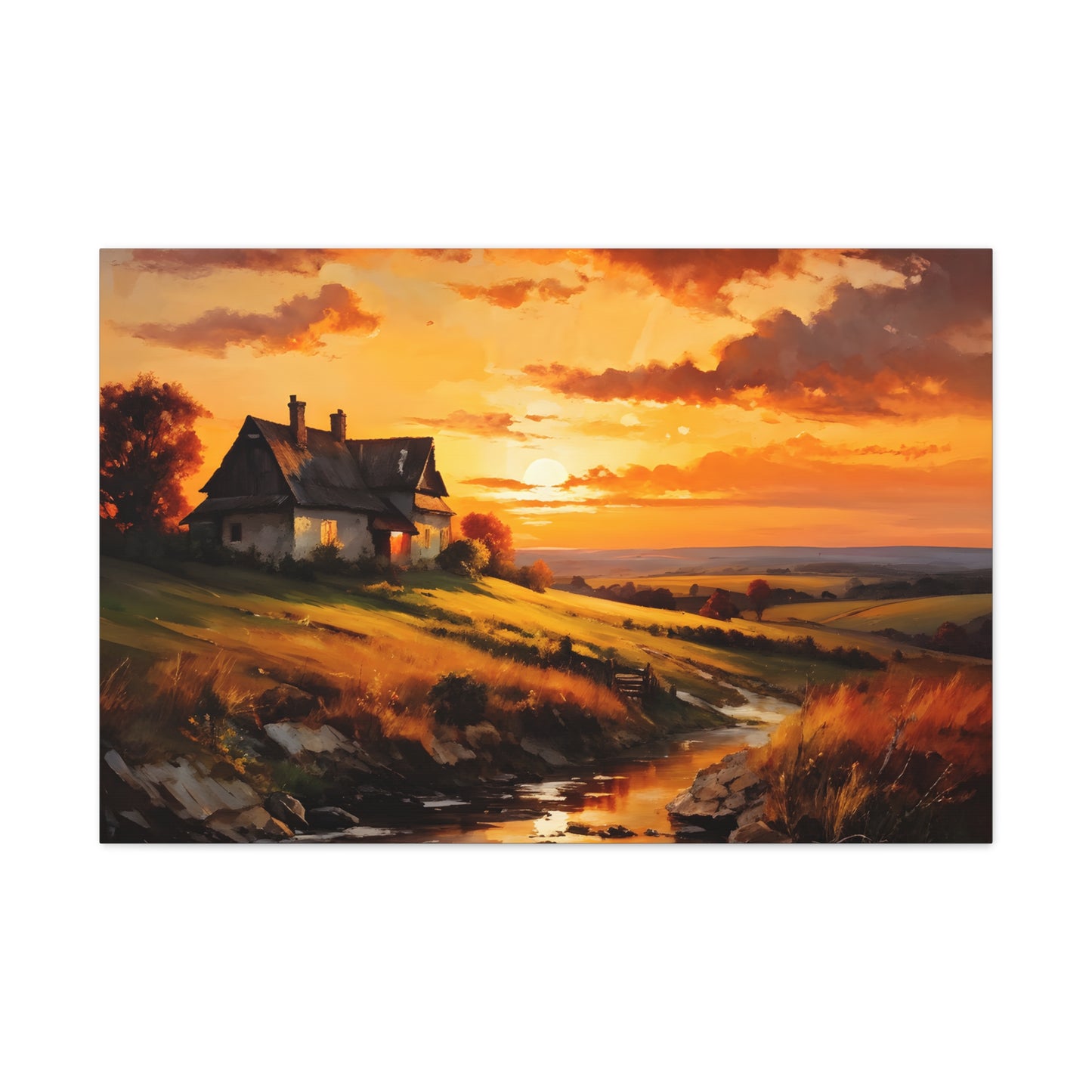 Quiet Path: Classic Oil Painting Wall Décor