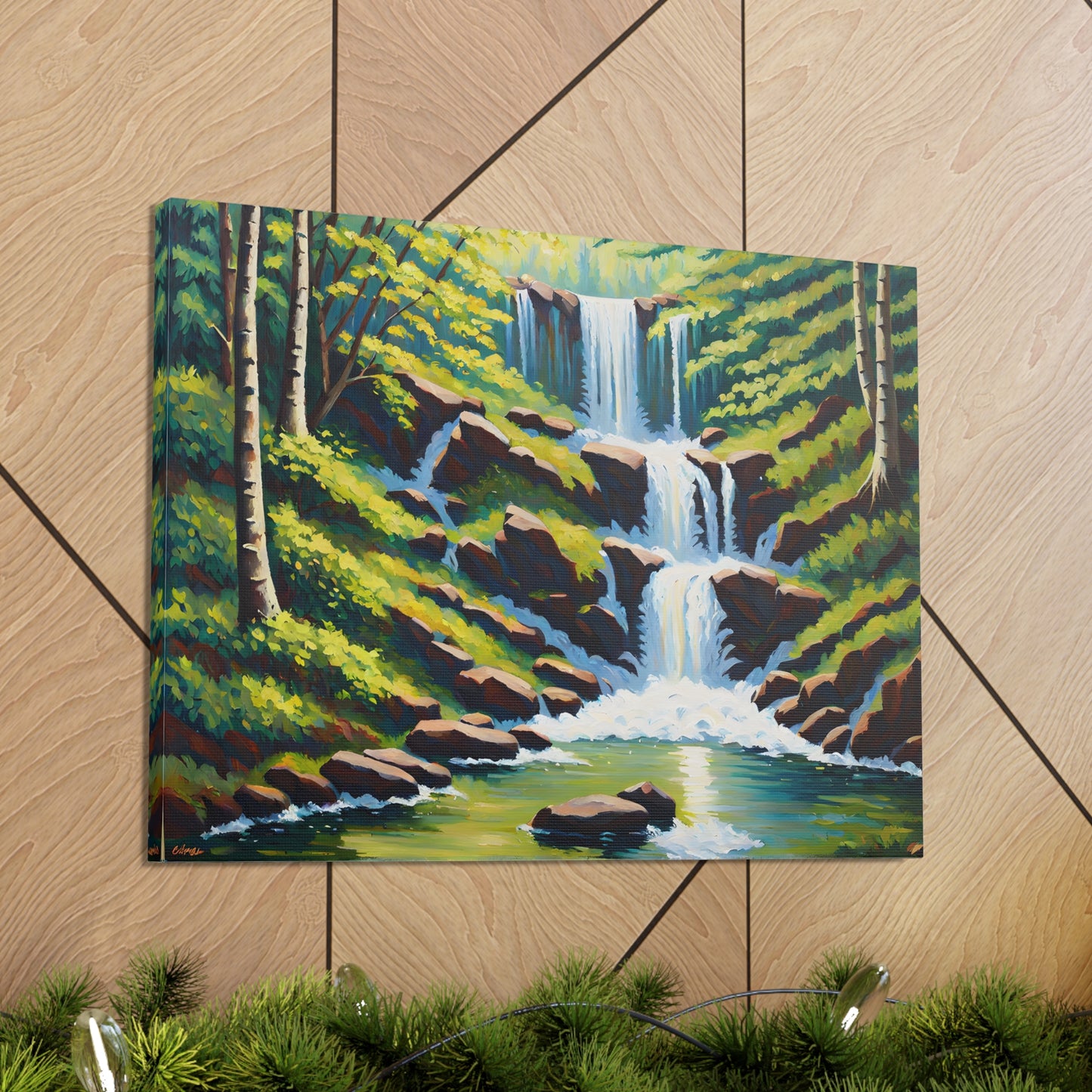 Woodland Refuge: Classic Oil Painting Wall Décor