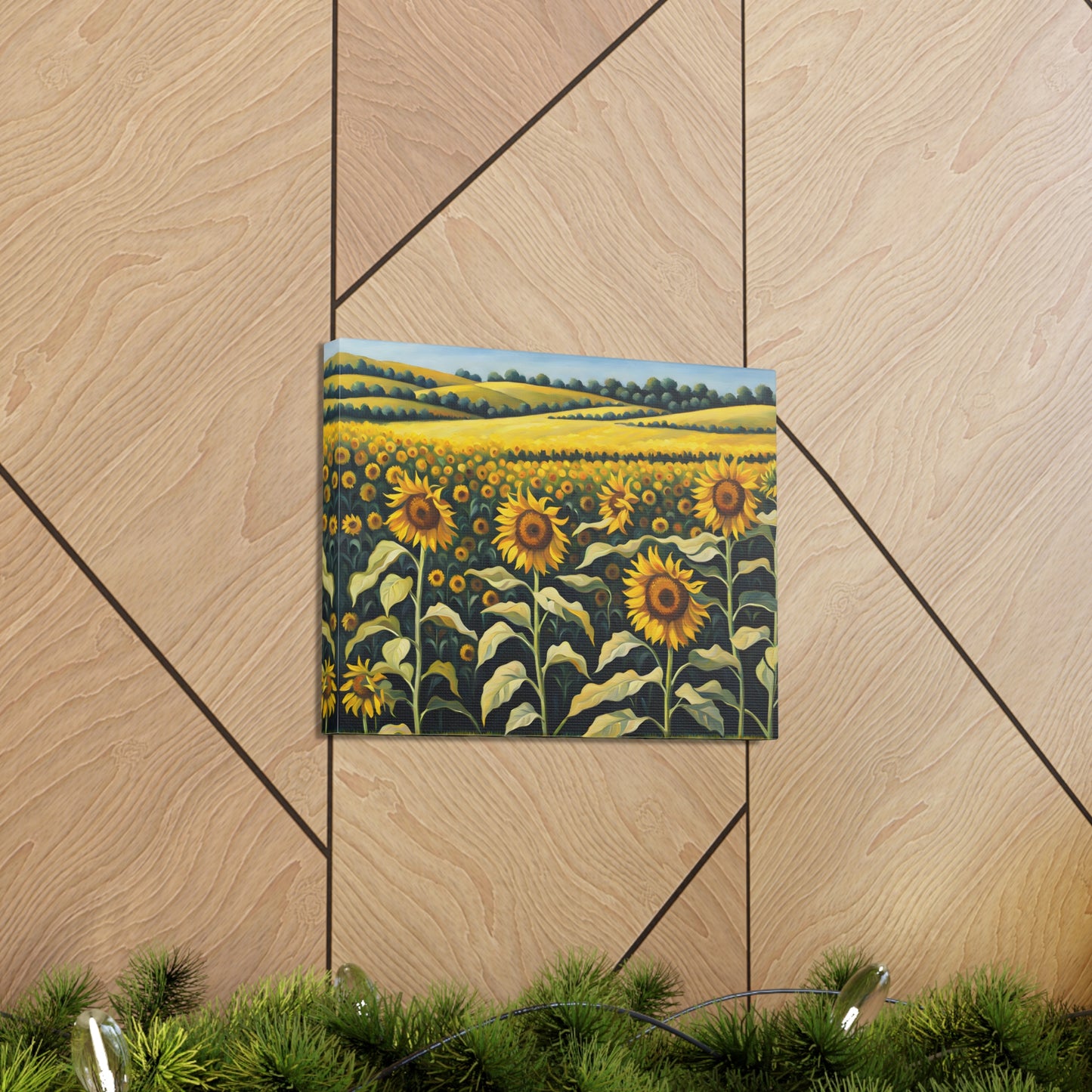 Basking Sunflowers: Classic Oil Painting Wall Décor