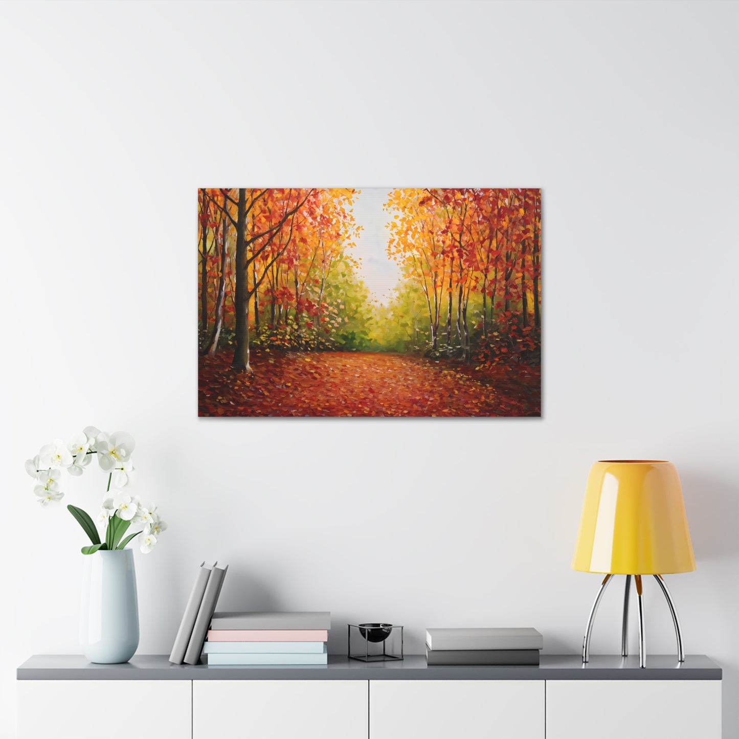 Autumn’s Embrace: Classic Oil Painting Wall Décor