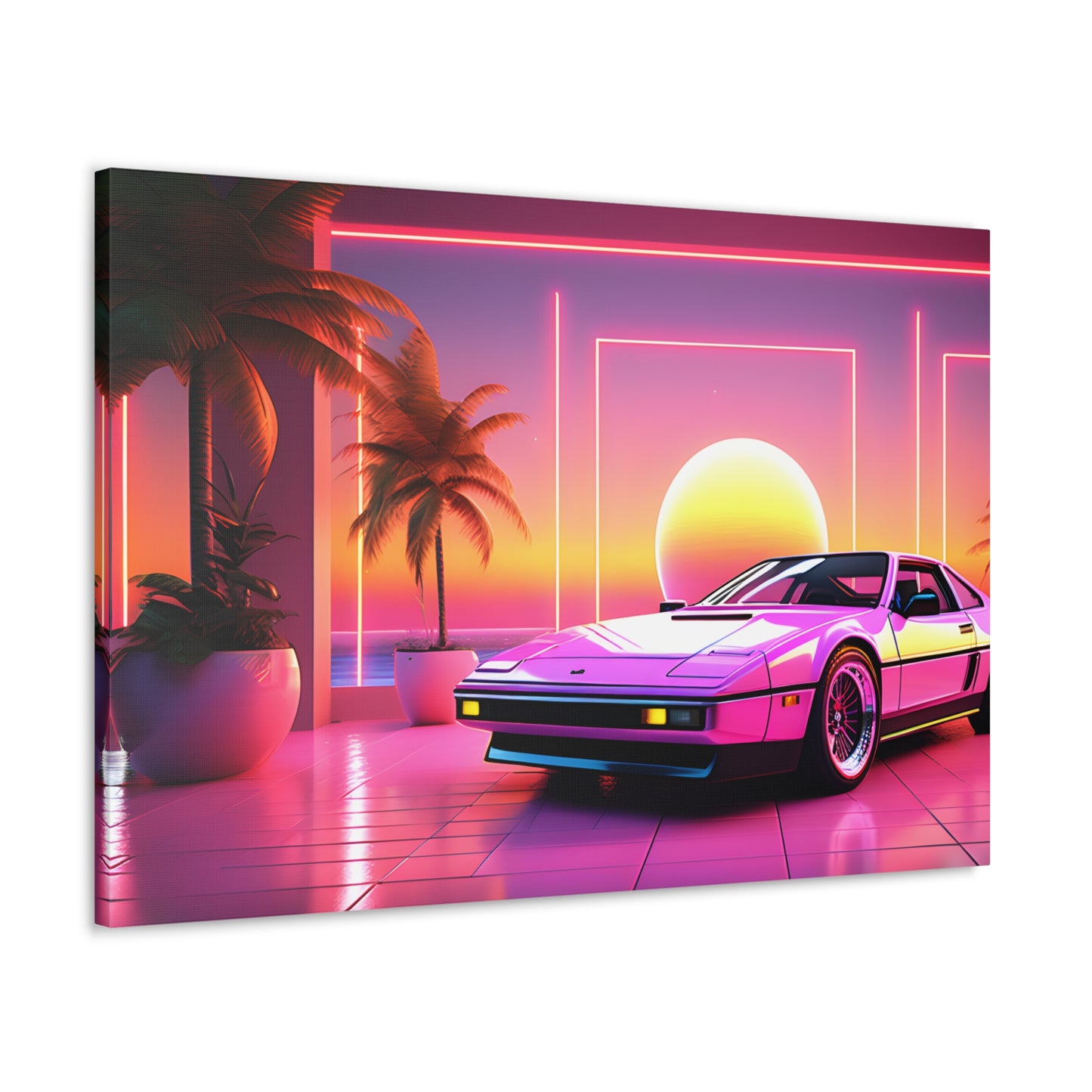 Cruisin Chromatic: Outrun Wall Décor