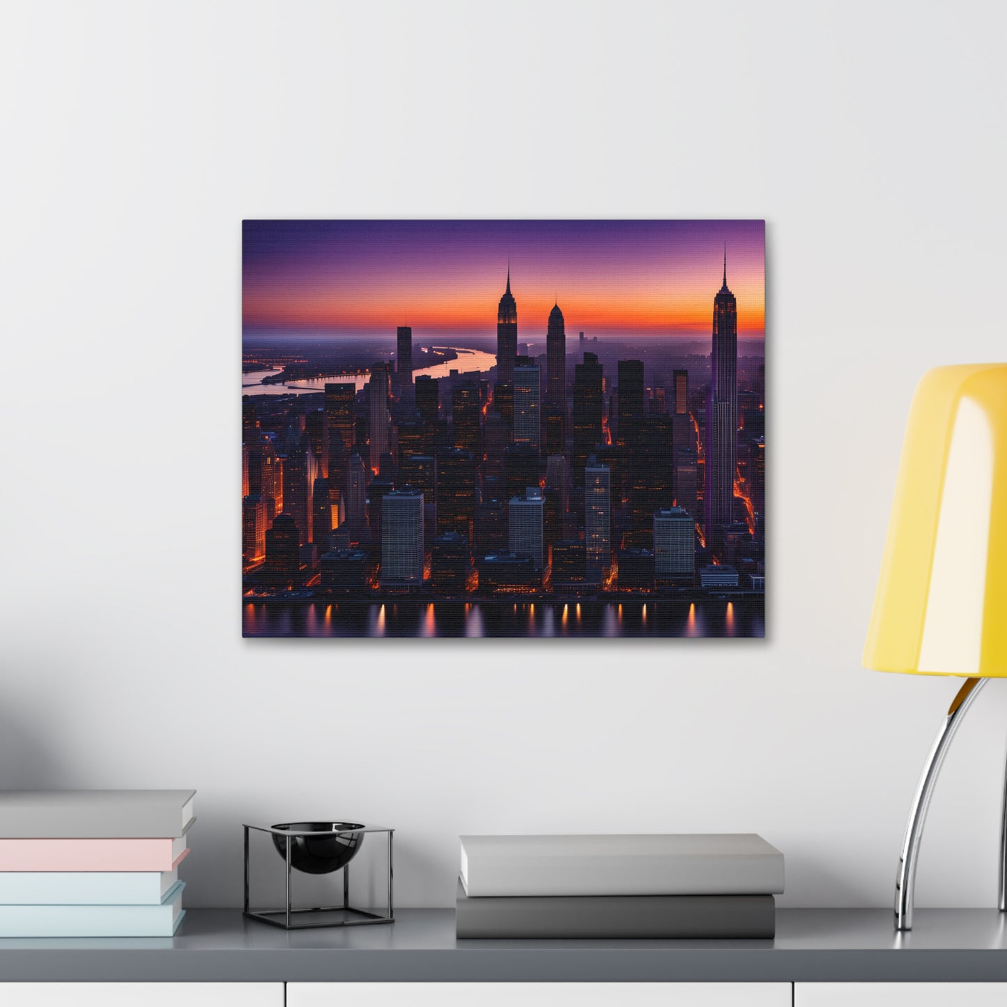 Twilight Radiance: Cityscape Wall Décor