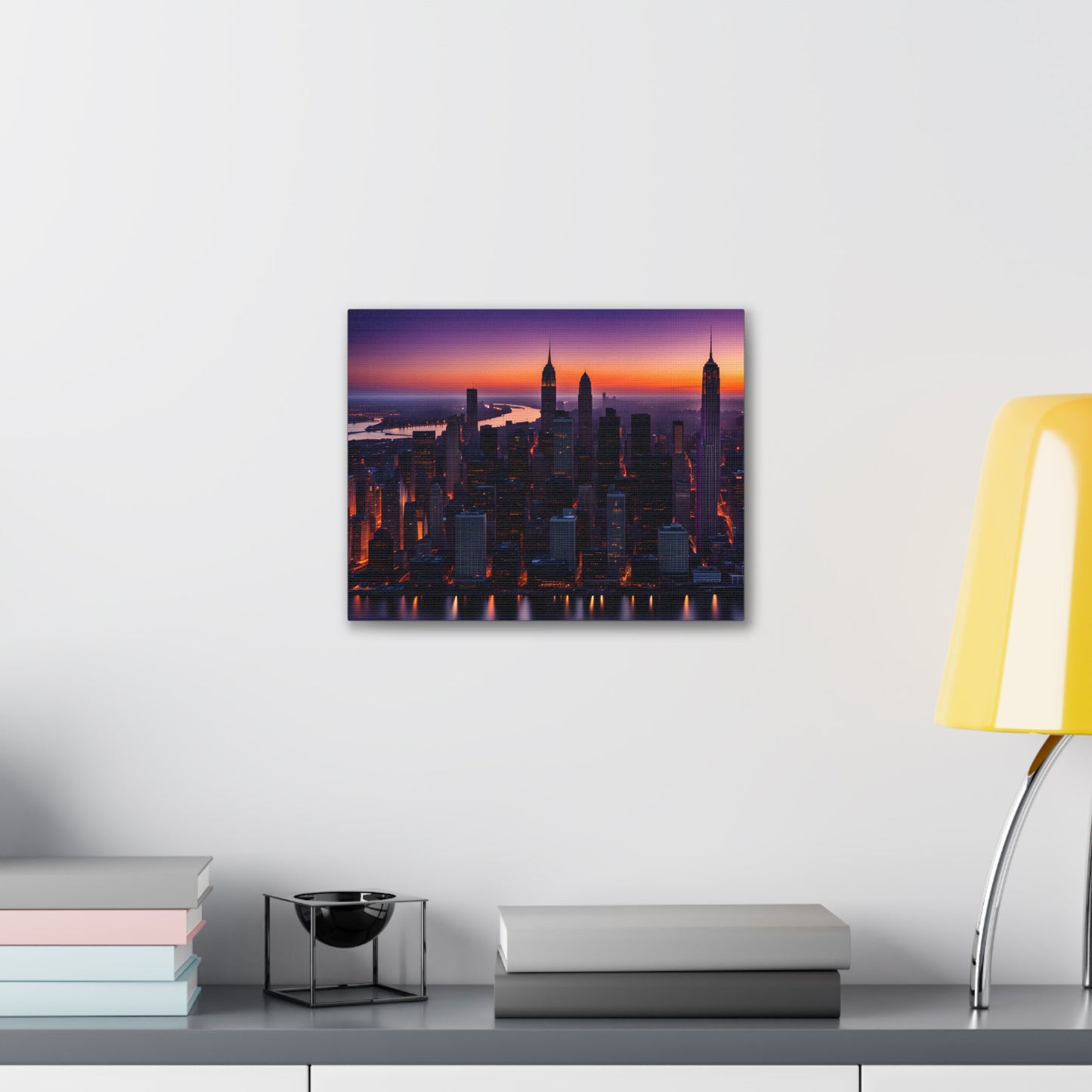 Twilight Radiance: Cityscape Wall Décor