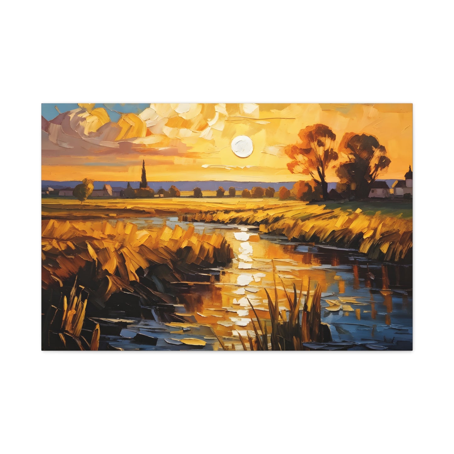 Golden Ridge: Classic Oil Painting Wall Décor