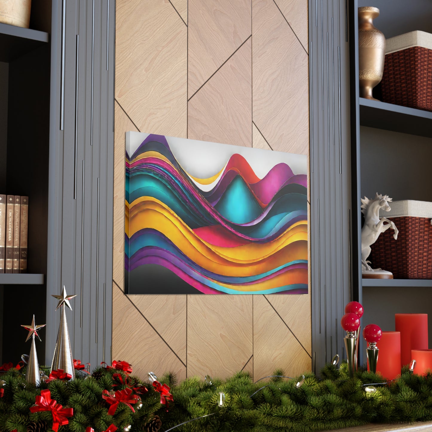 Luminescent Reflections: Abstract Wall Décor