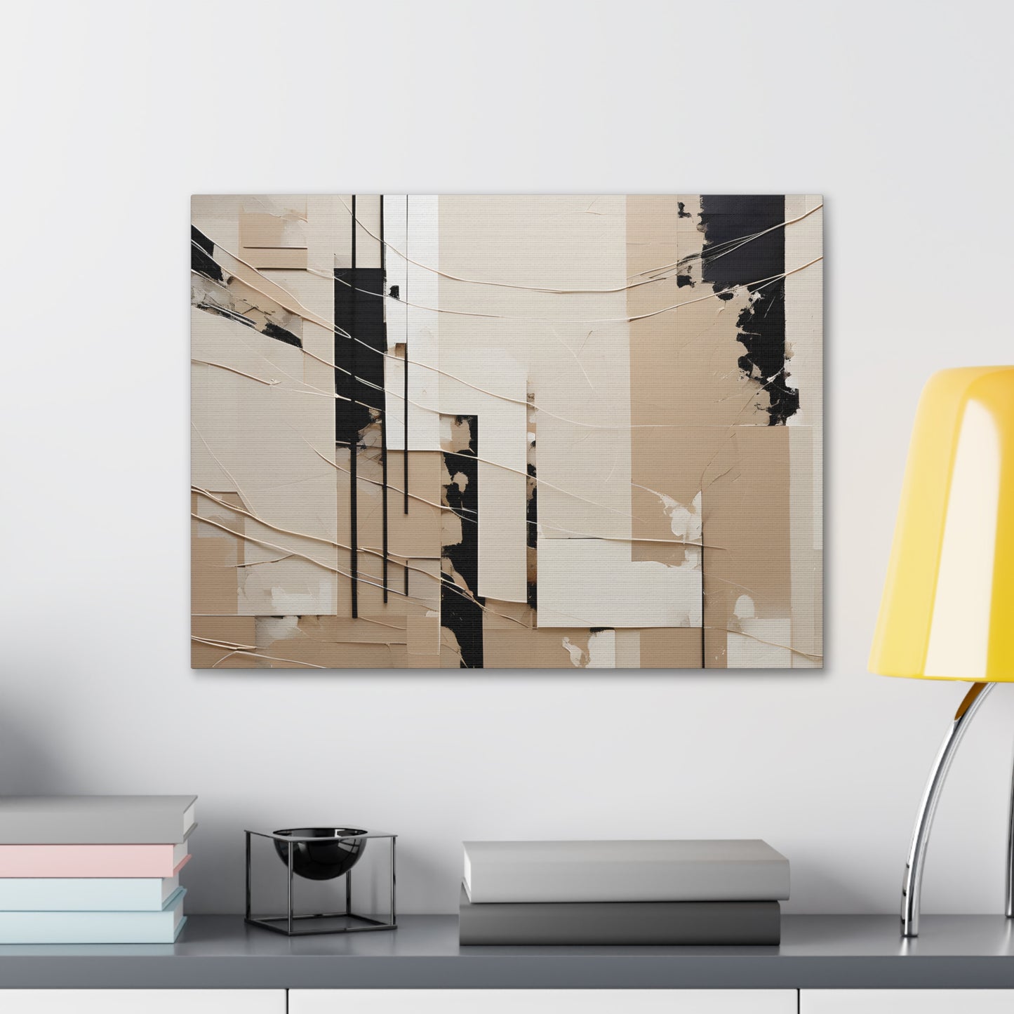 Soft Shadows: Abstract Beige Wall Décor