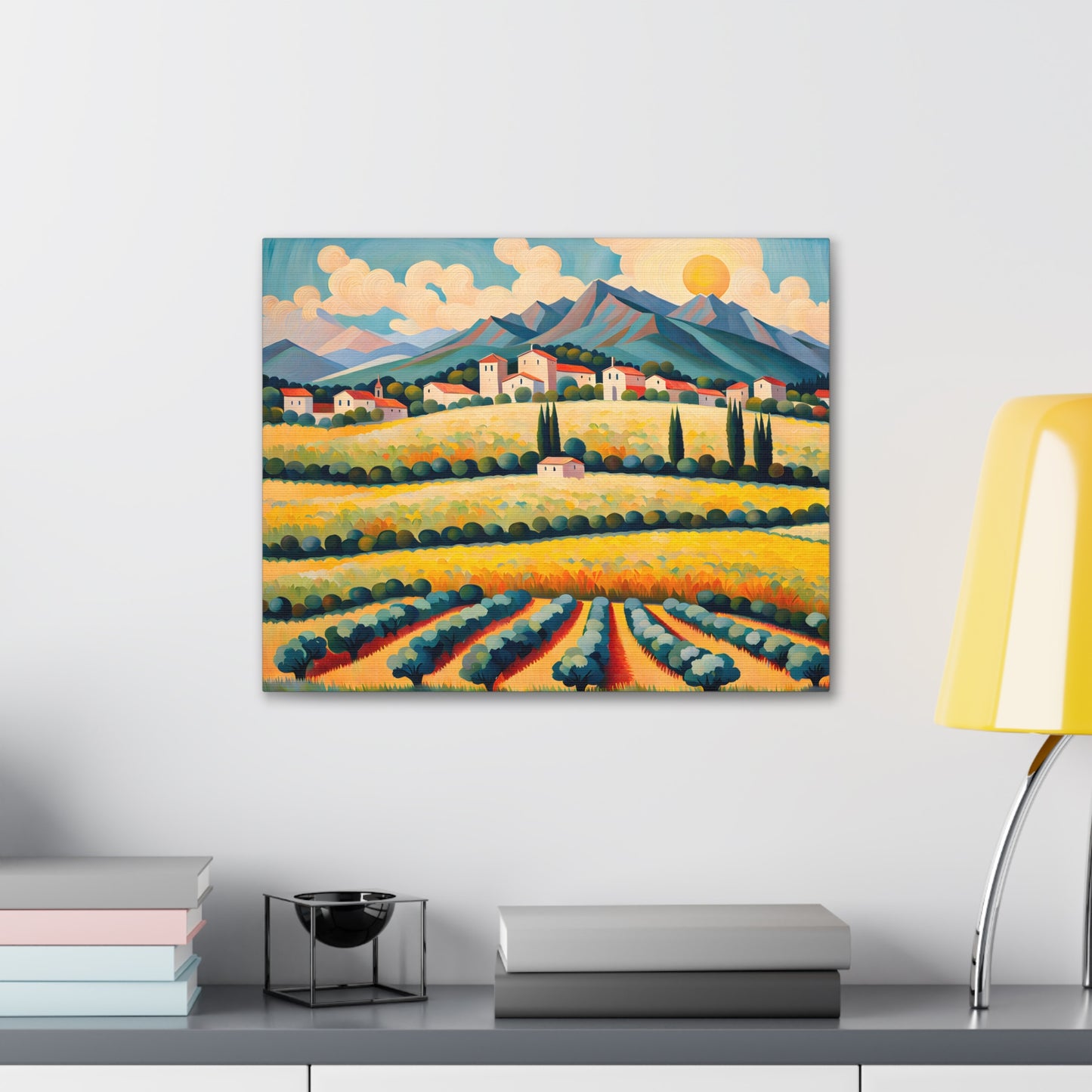 Valley Glow: Classic Oil Painting Wall Décor