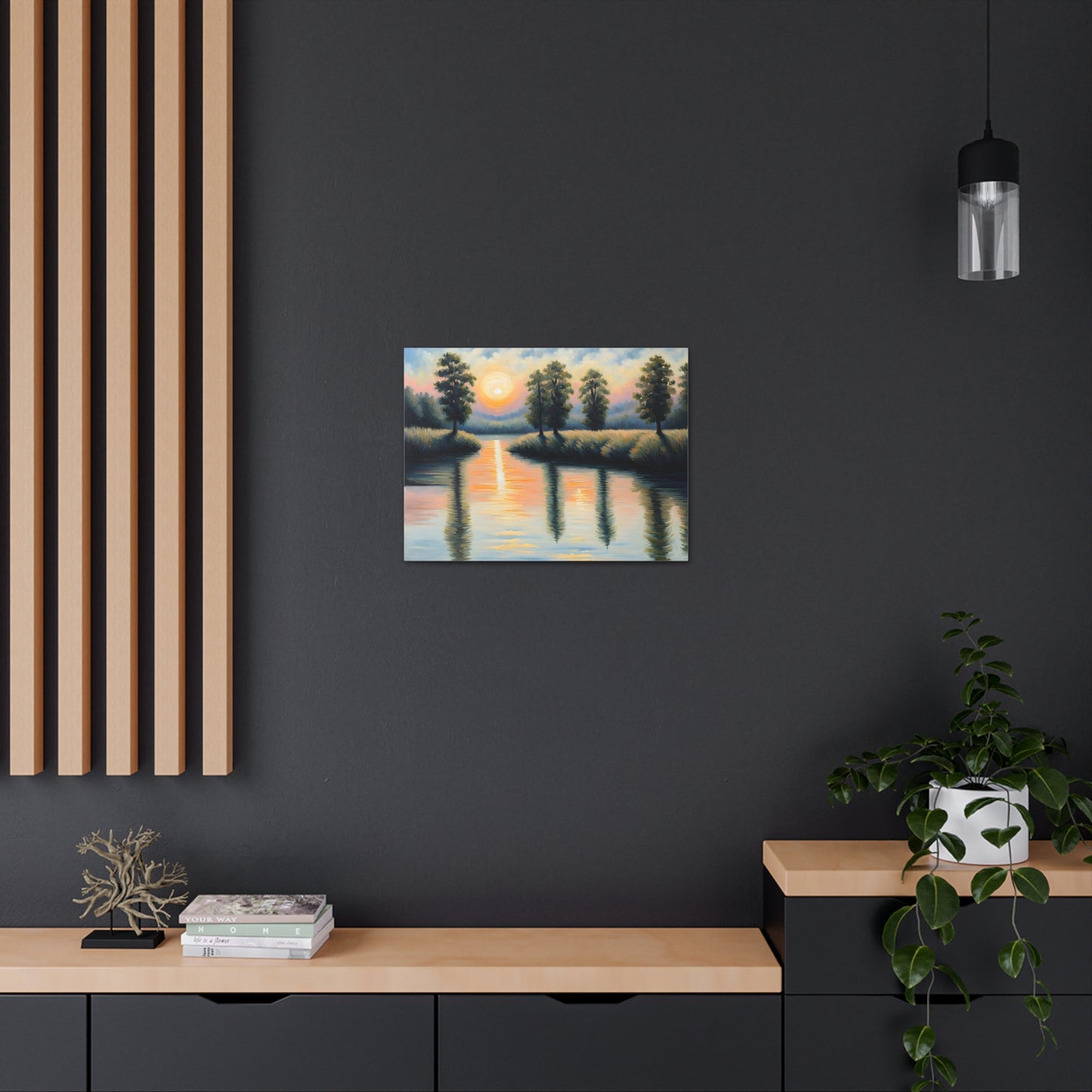 Swaying Horizon: Classic Oil Painting Wall Décor