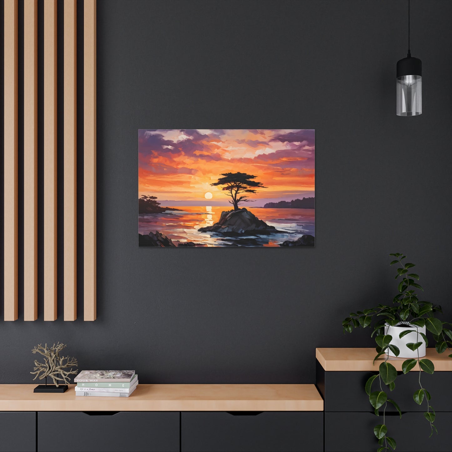 Seaside Reflections: Classic Oil Painting Wall Décor