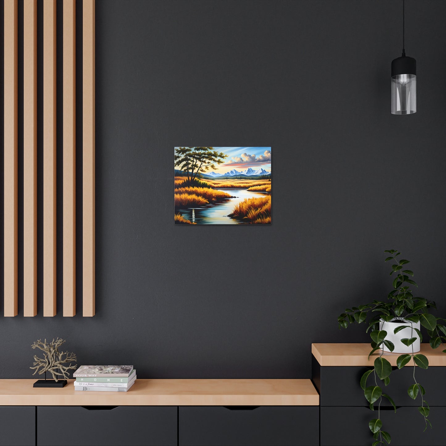 Golden Serenity: Classic Oil Painting Wall Décor