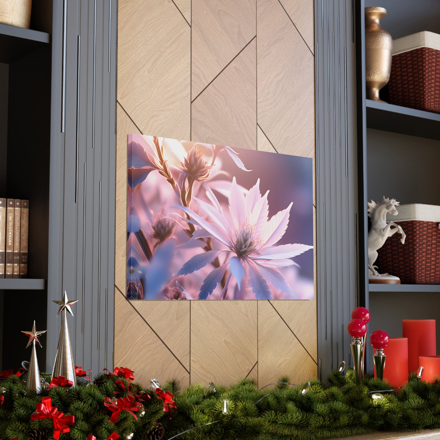 Snowy Aura Bloom: Floral Wall Décor