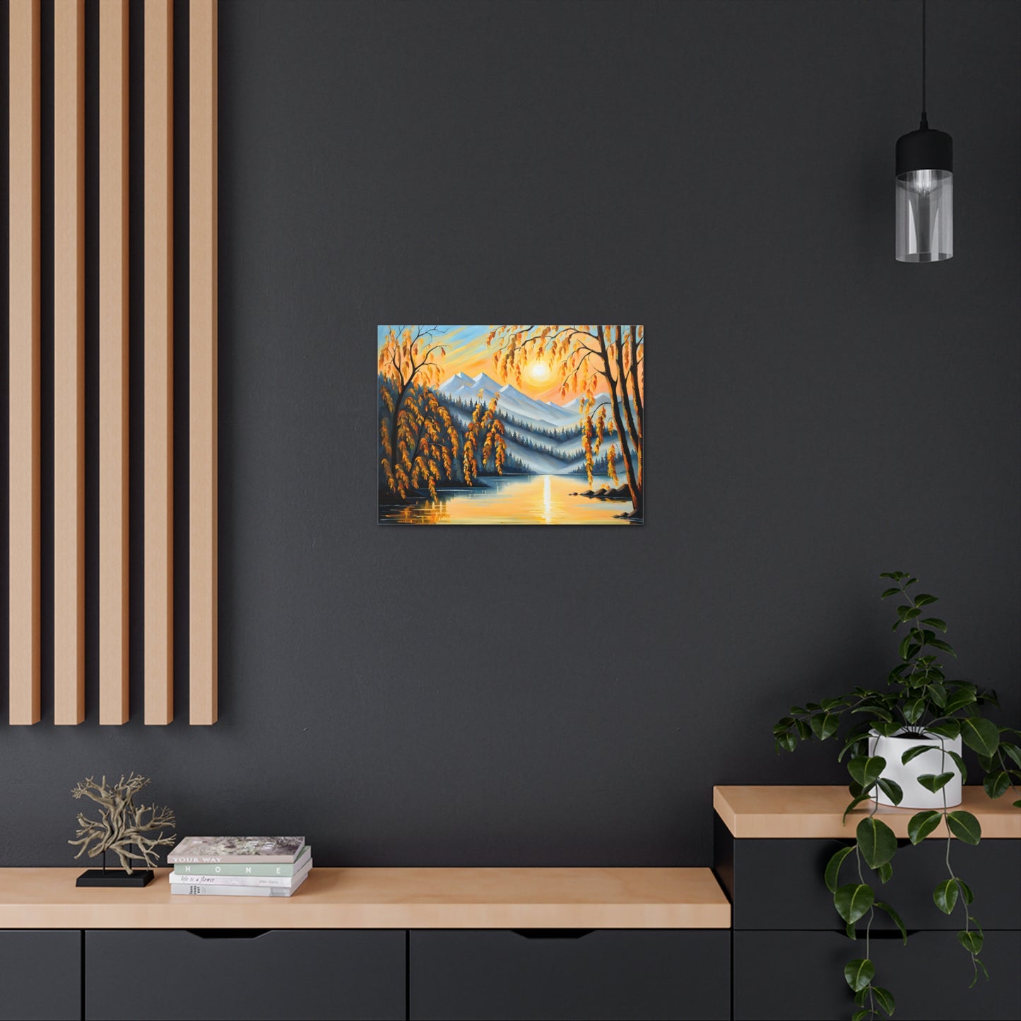 Valley Glow: Classic Oil Painting Wall Décor