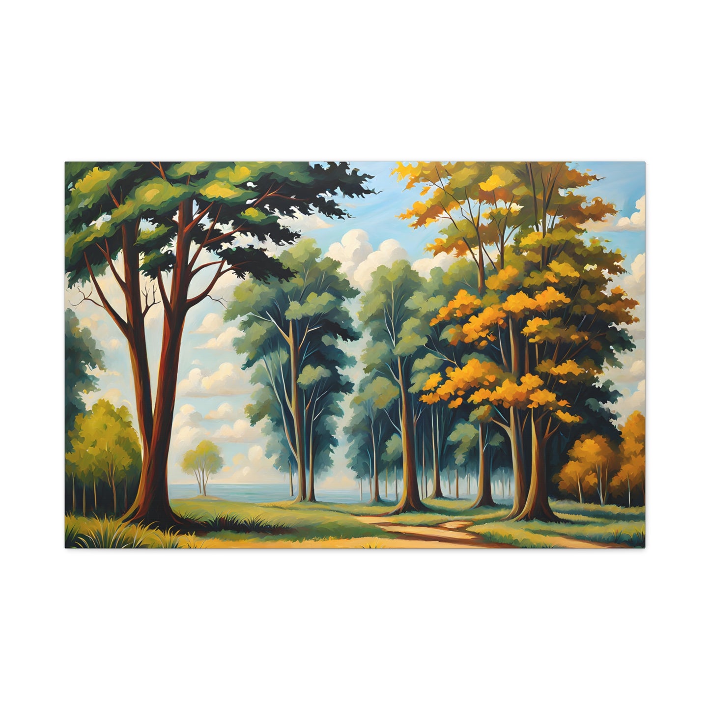 Peaceful Valley: Classic Oil Painting Wall Décor