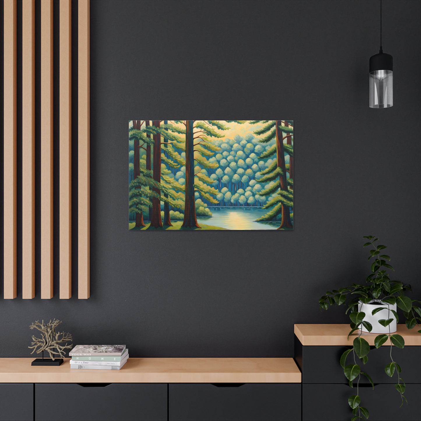 Lush Landscape: Classic Oil Painting Wall Décor