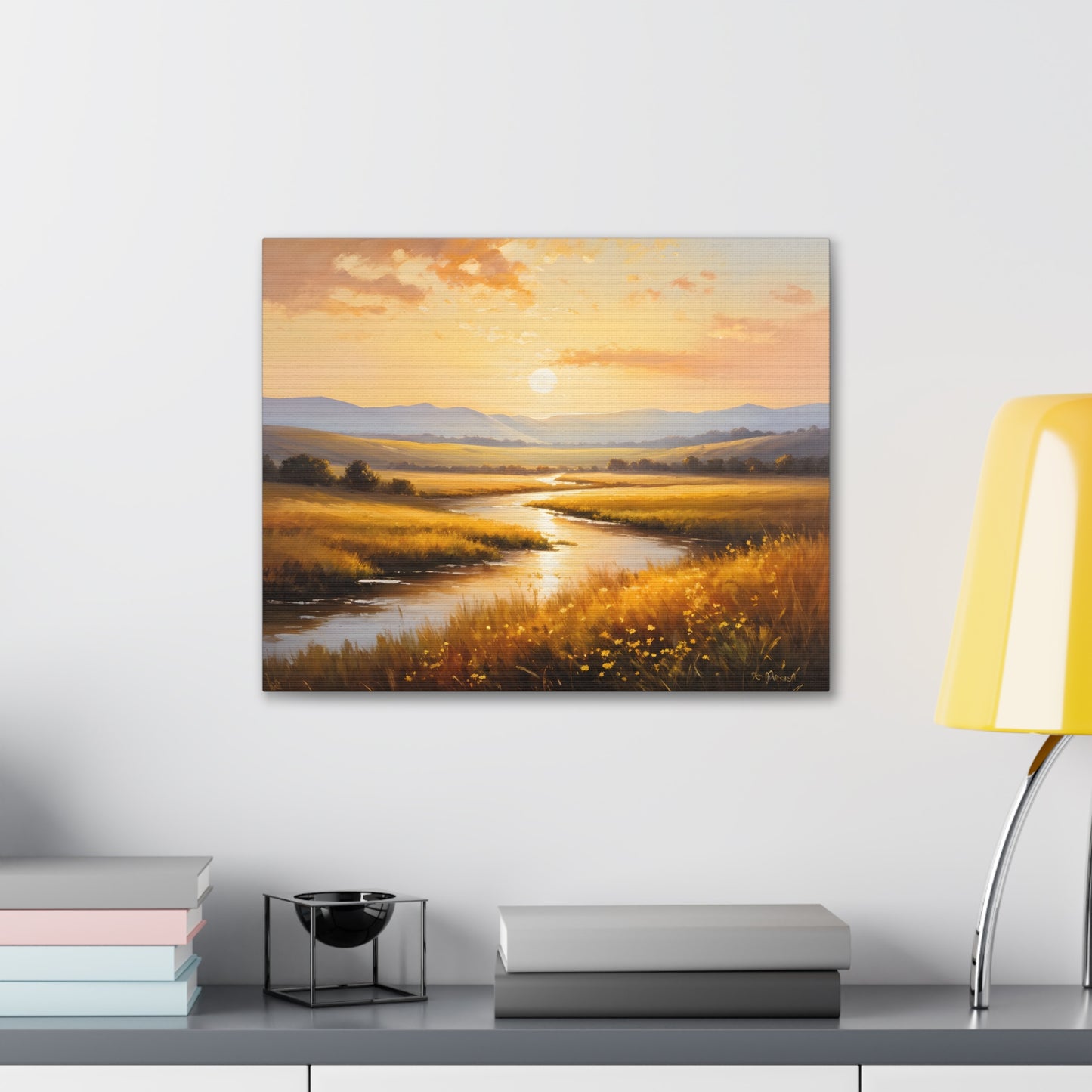 Serene Hills: Classic Oil Painting Wall Décor