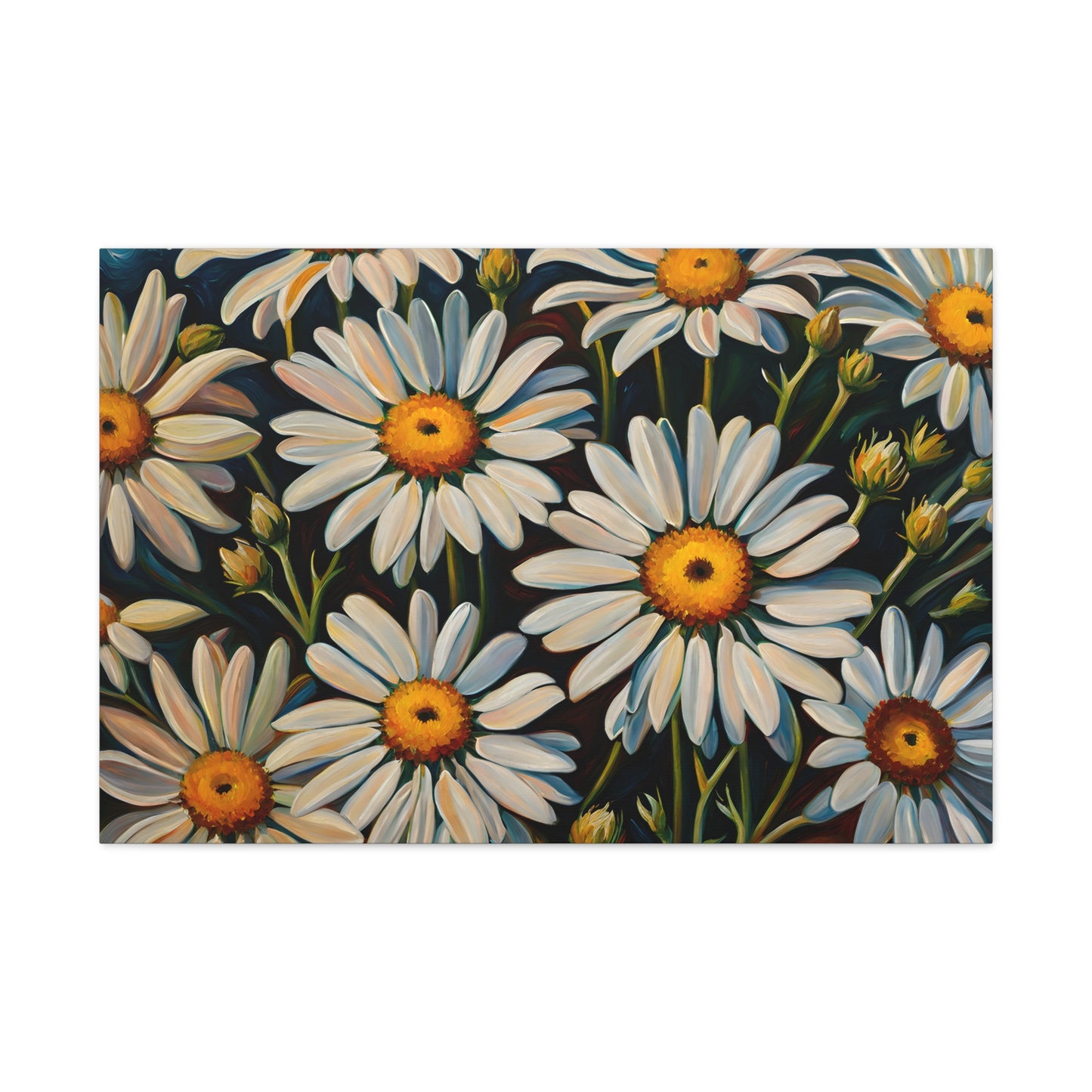 Dew Kissed Daisies: Classic Oil Painting Wall Décor