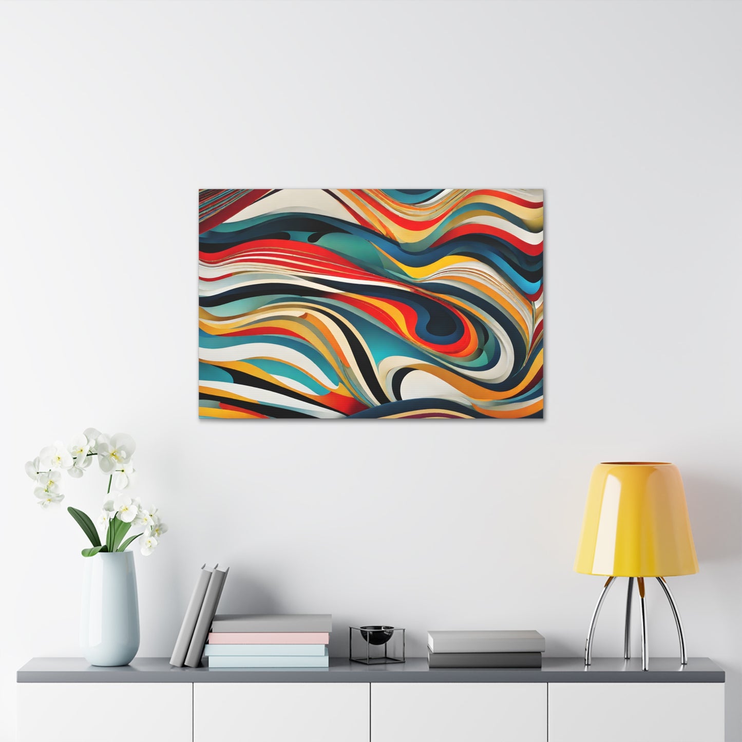 Iridescent Waves: Abstract Wall Décor