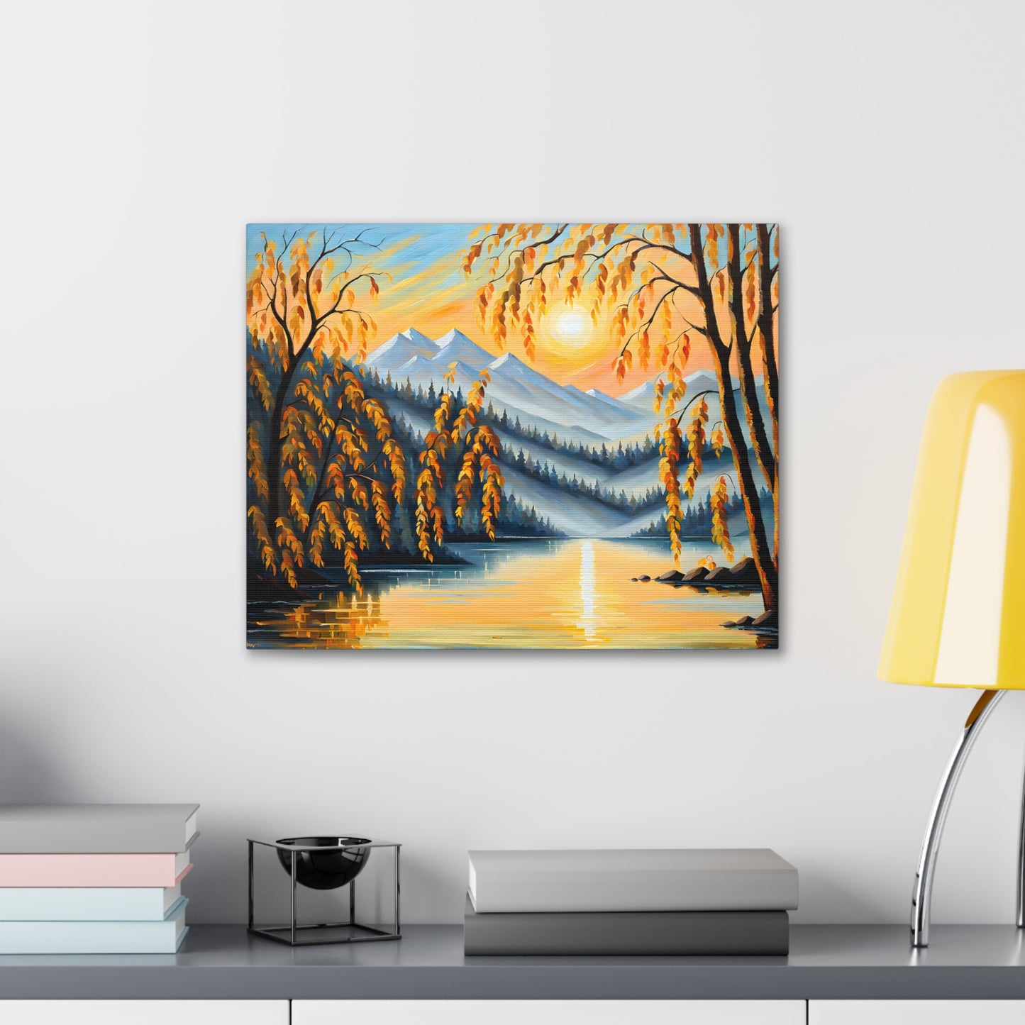 Valley Glow: Classic Oil Painting Wall Décor